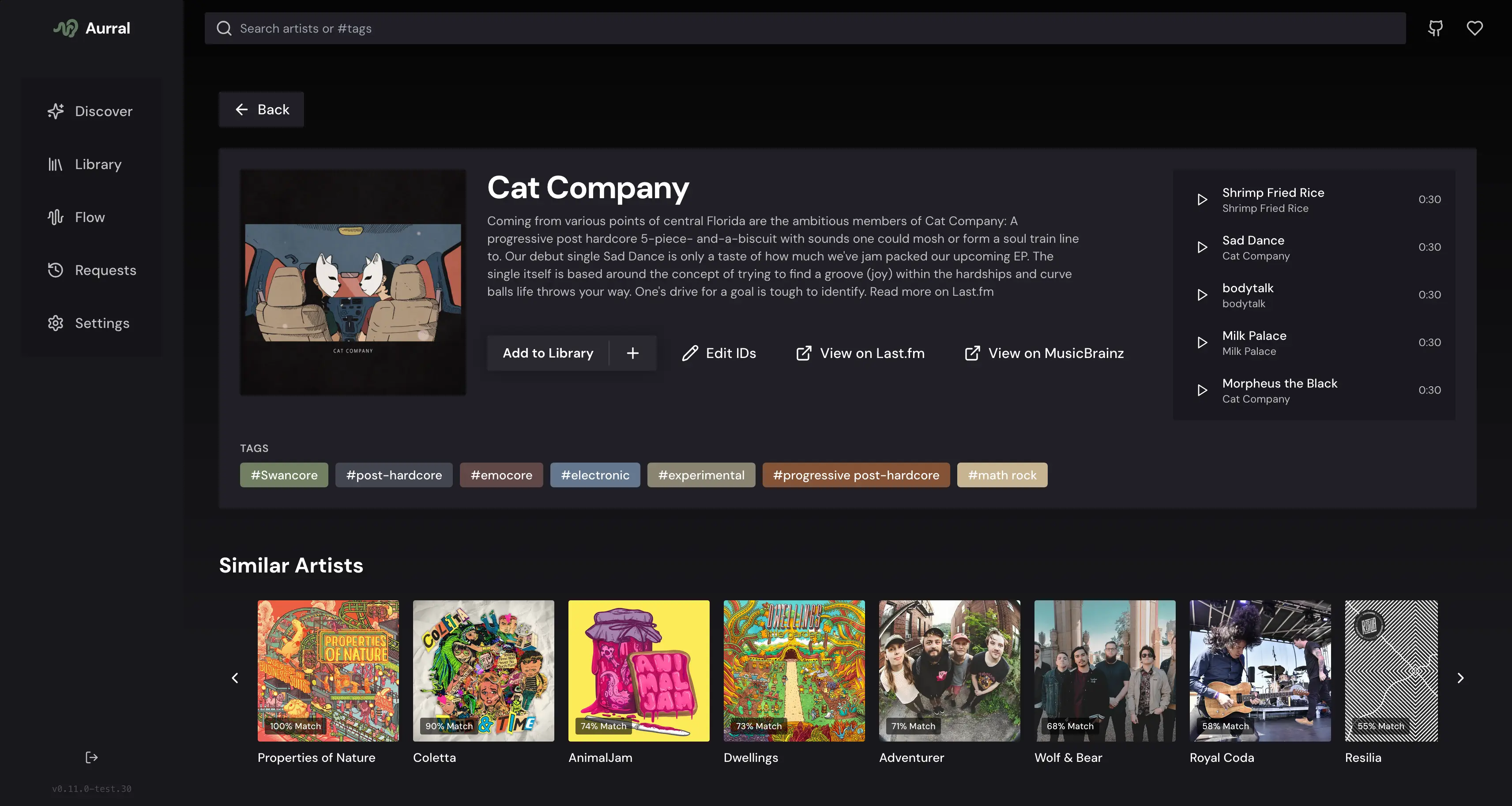 Aurral Artist Details