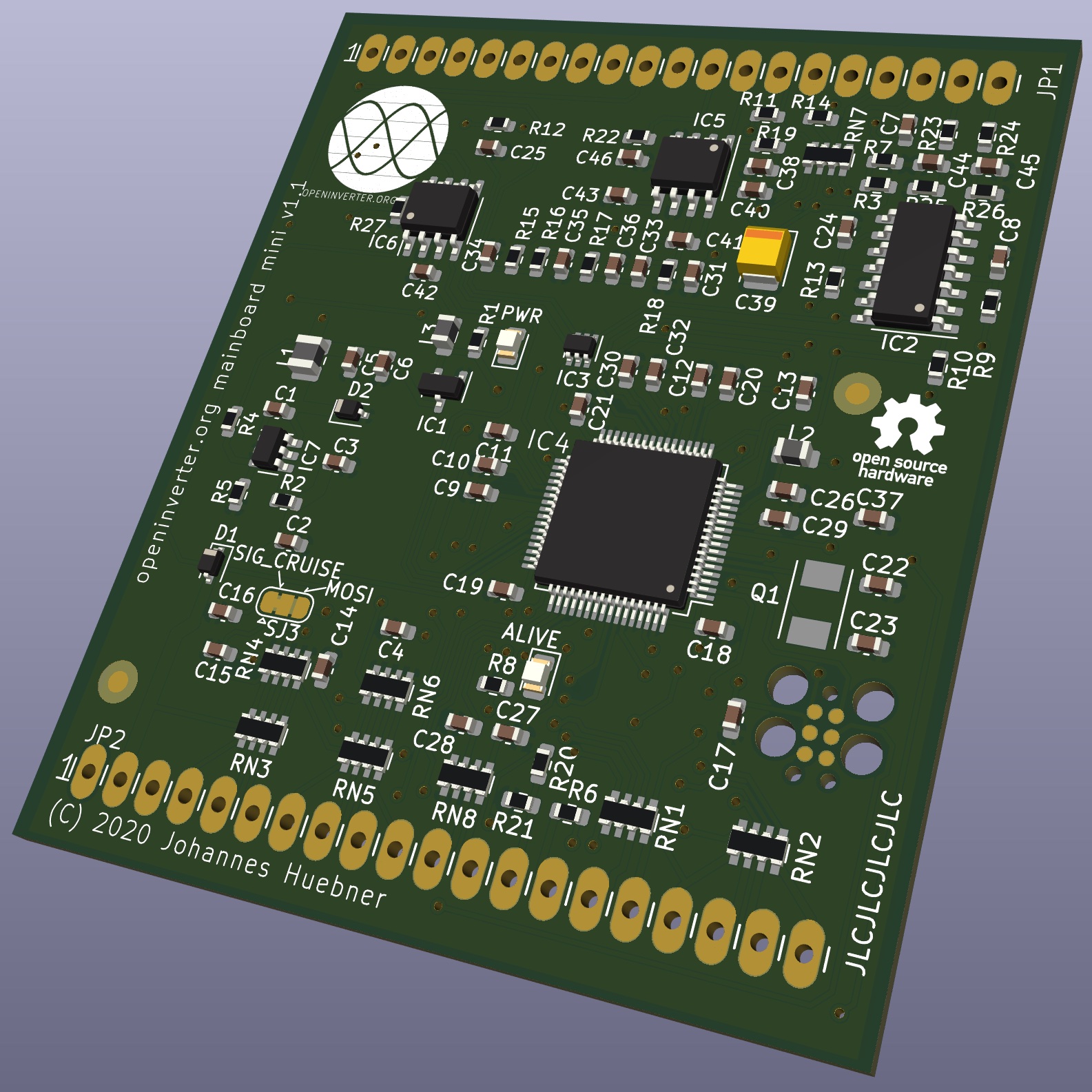 Openinverter hw mainboard mini, from the project README