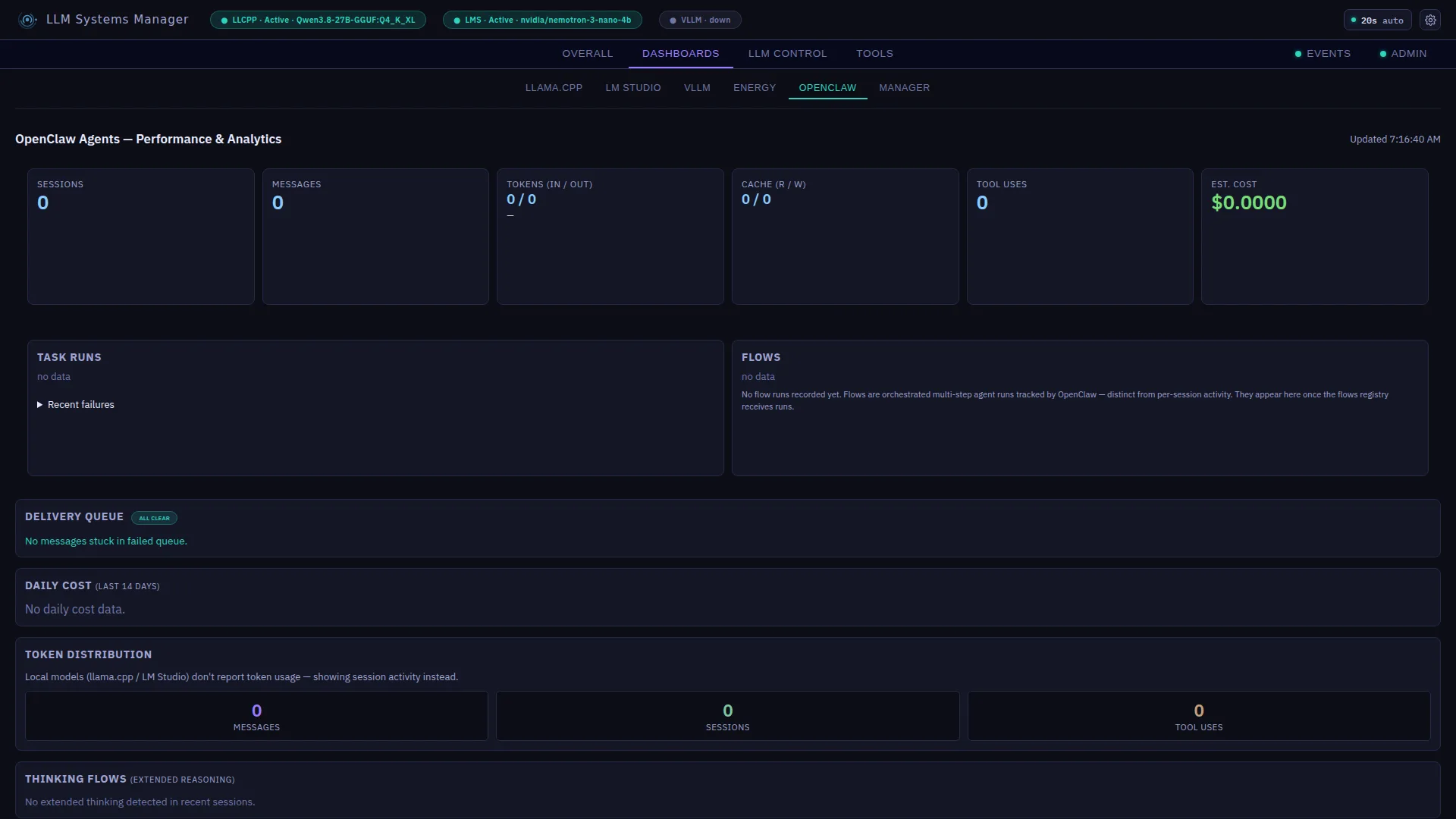 OpenClaw dashboard
