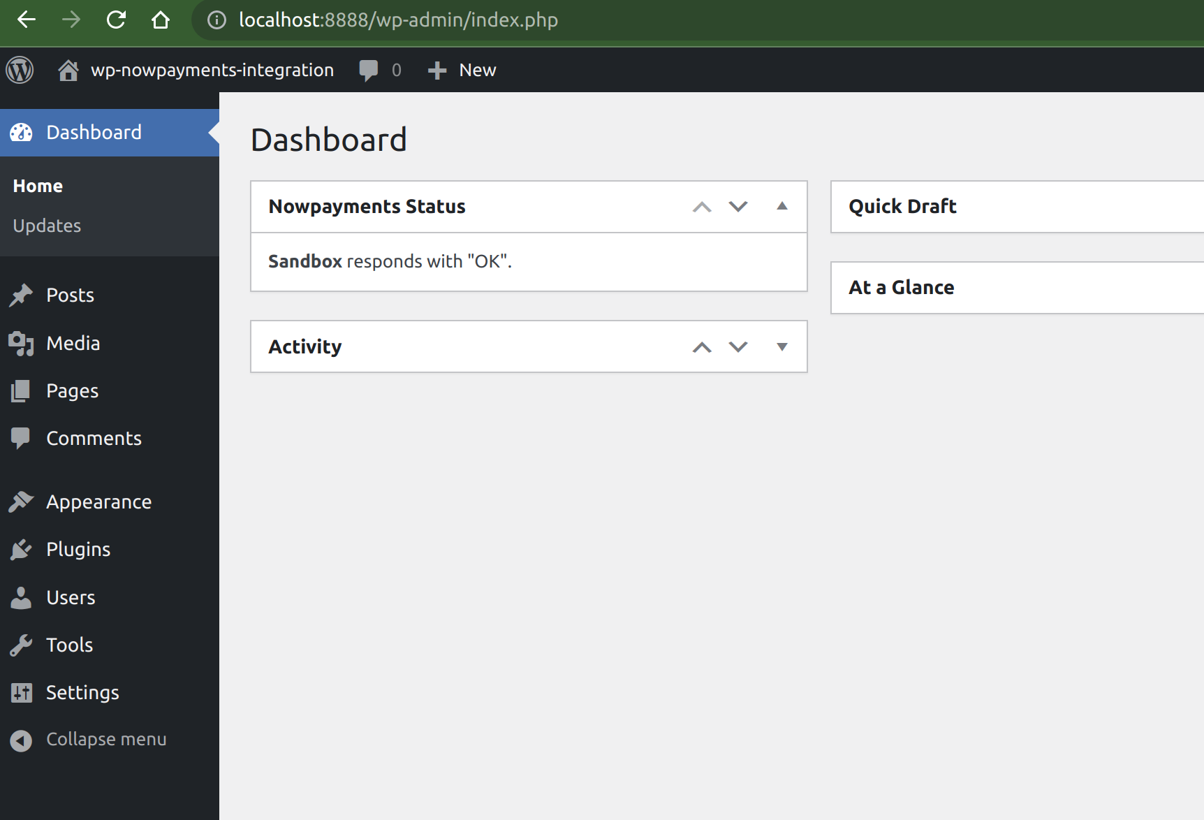 Admin Widget