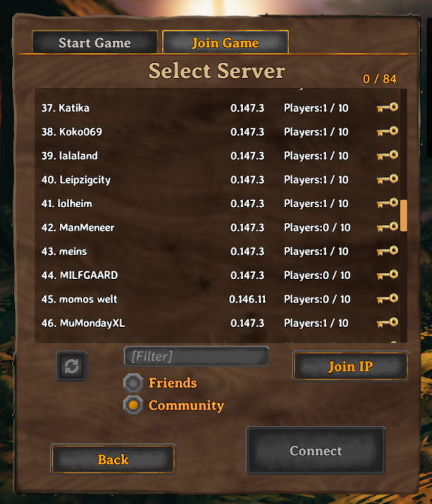 in-game server browser with join ip button
