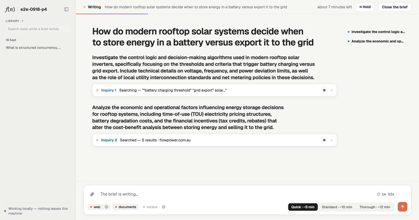 Write: inquiries searching and reading, side by side