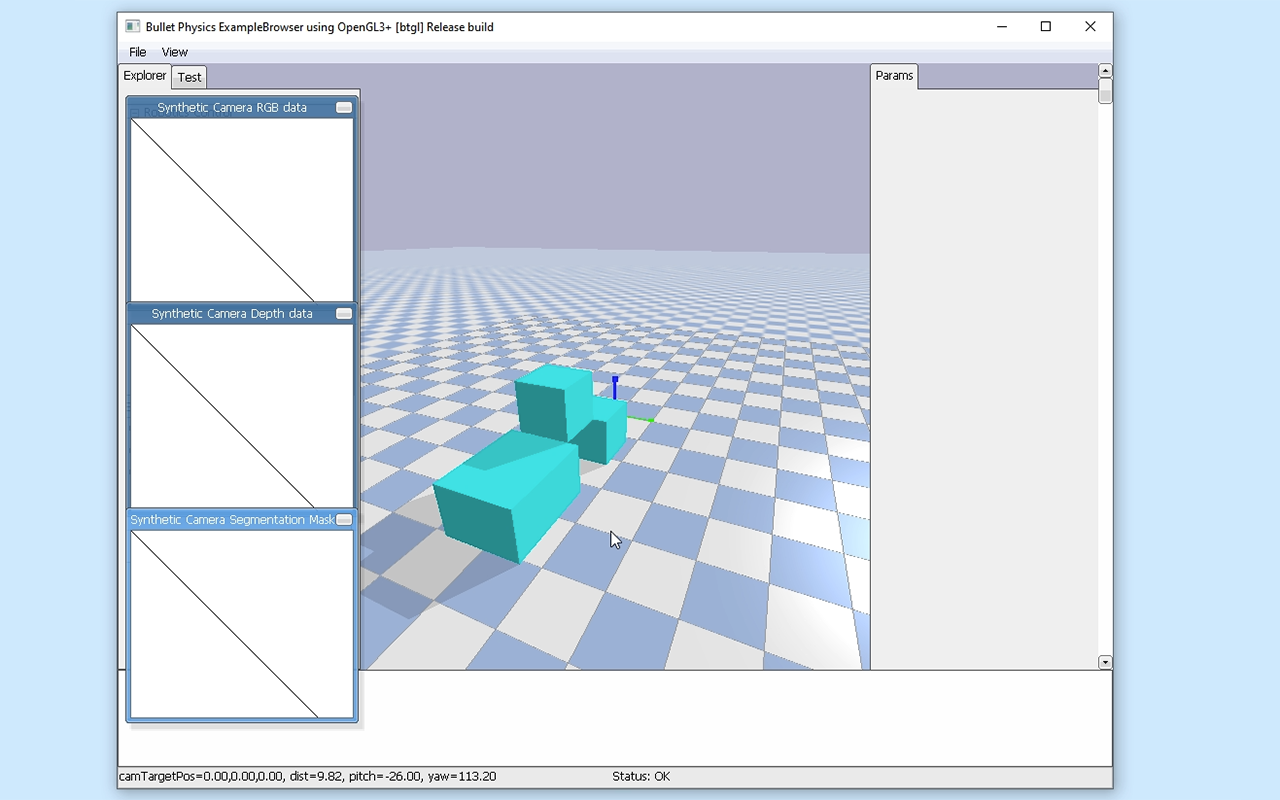 Screenshot of an optimised child walker, which is the output of the evolutionary algorithm