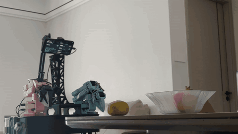 Phone mounted on the robot