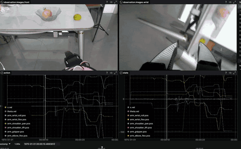Recorded front and wrist views