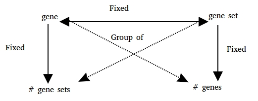 Schema of gene sets