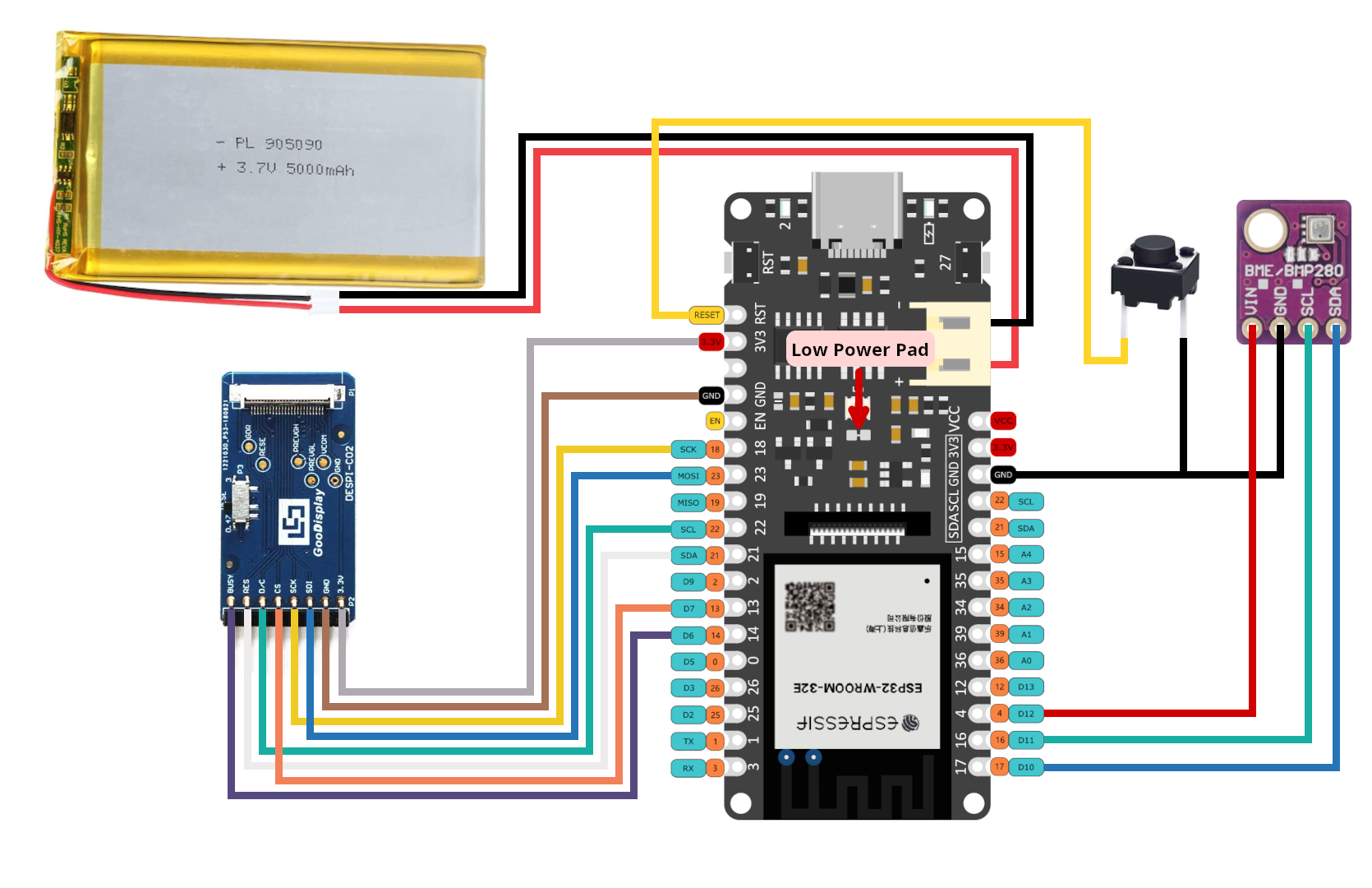Wiring diagram with DESPI-C02 driver board.