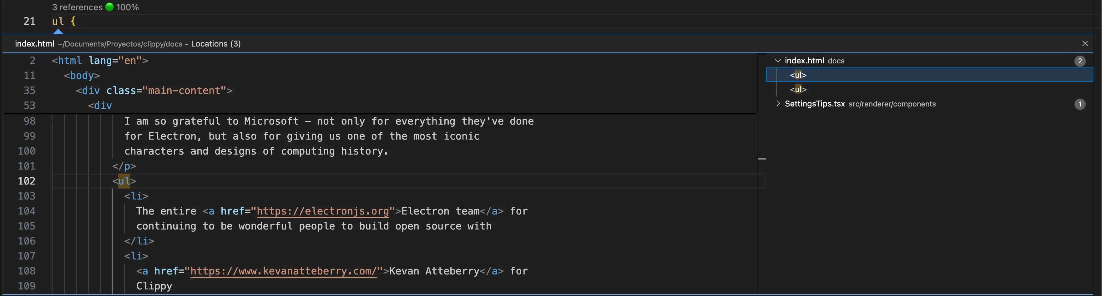 References CodeLens