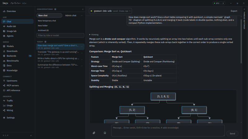 Chat page