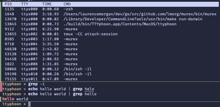 highlighted output blocks