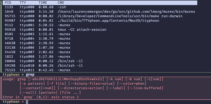 highlighted output blocks