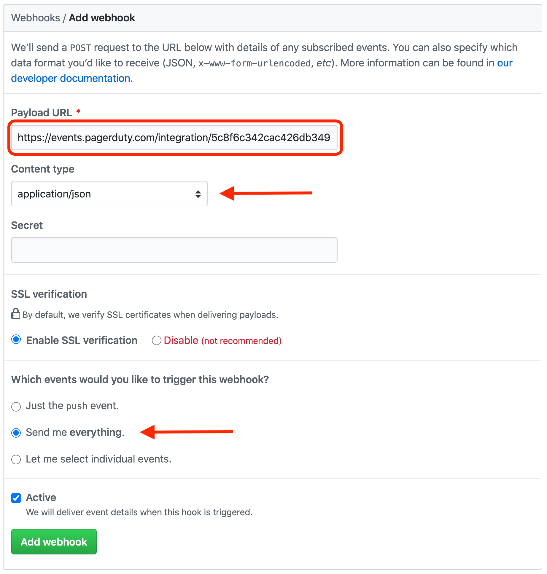 Add Webhook Form