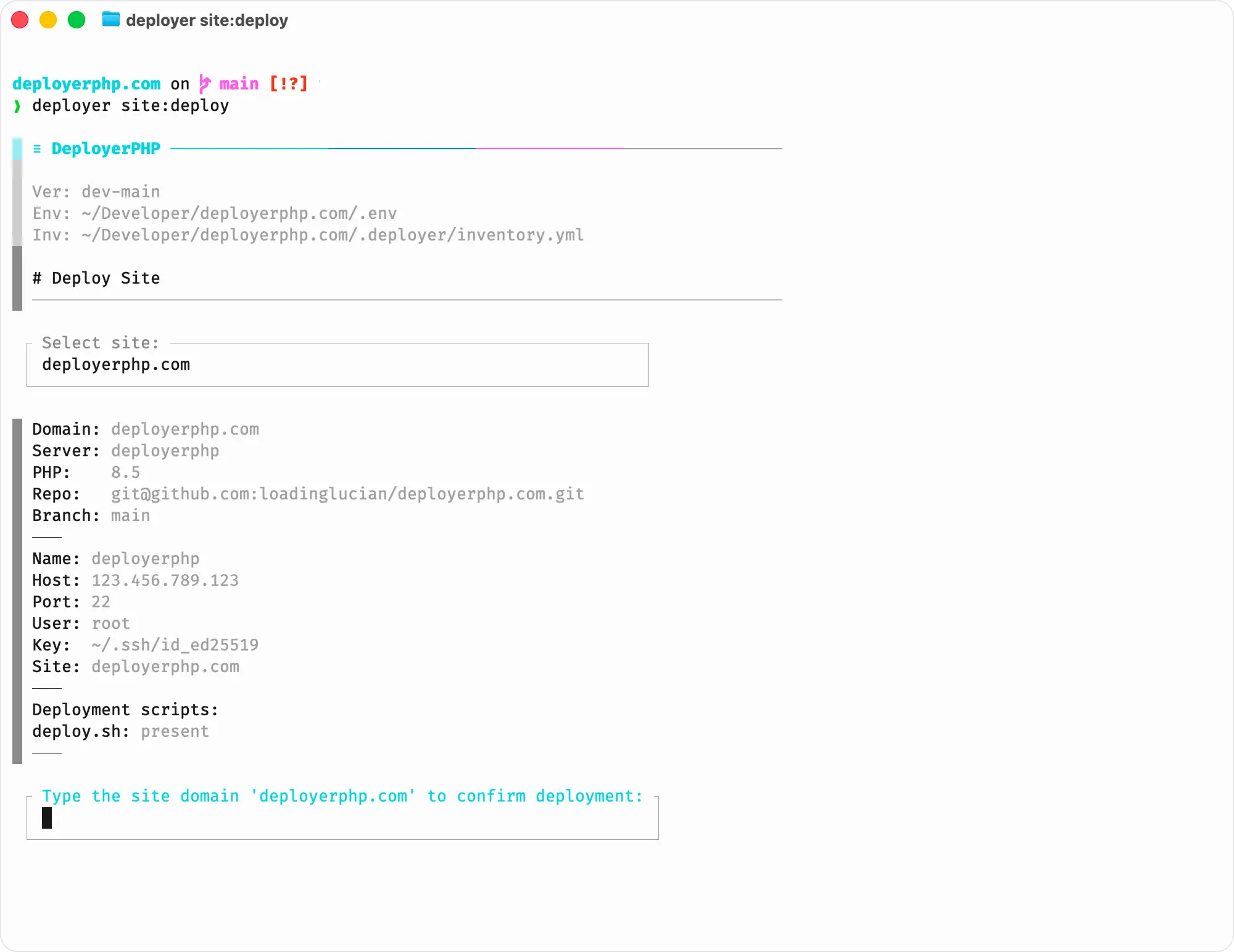 DeployerPHP in action
