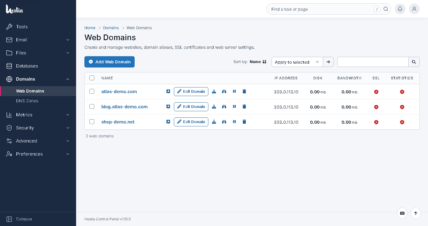 Web Domains