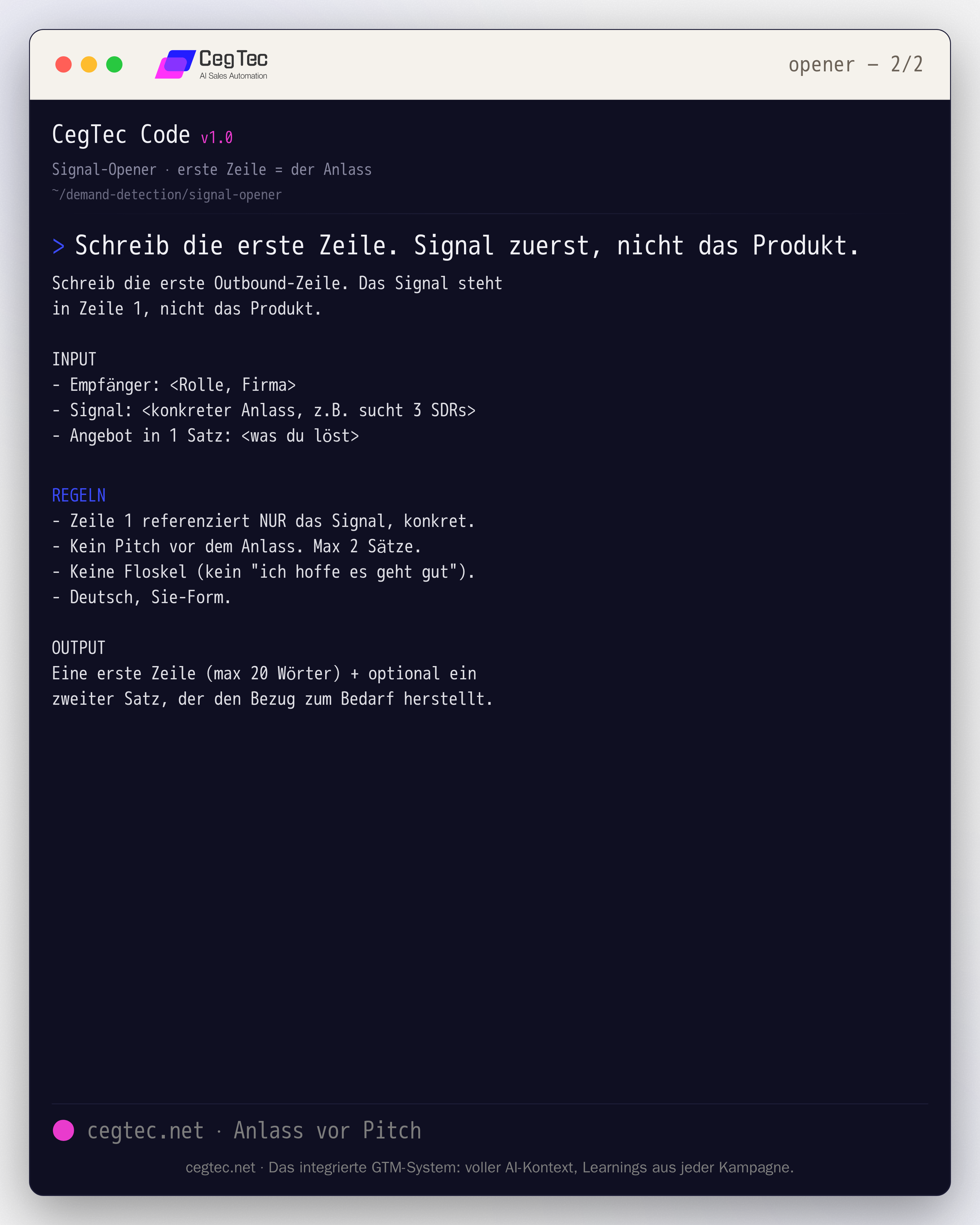 Prompt-Card: Signal-Opener