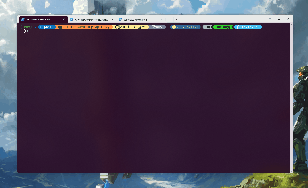 GIF showing the deployment of Azure resources with Azure Developer CLI