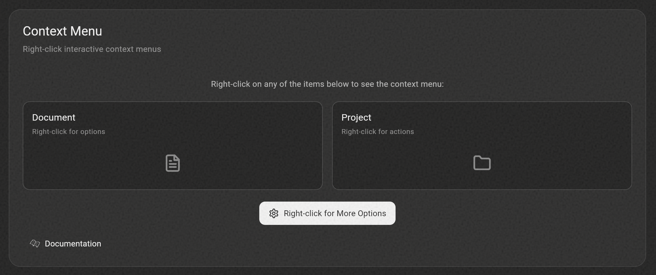 HuxContextMenu Component