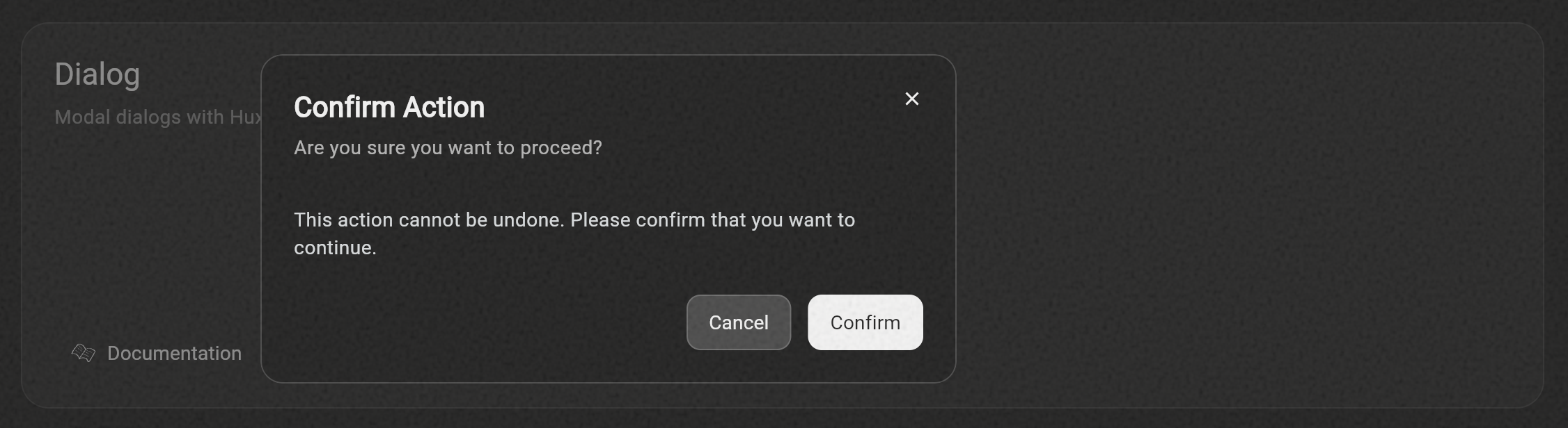 HuxDialog Component