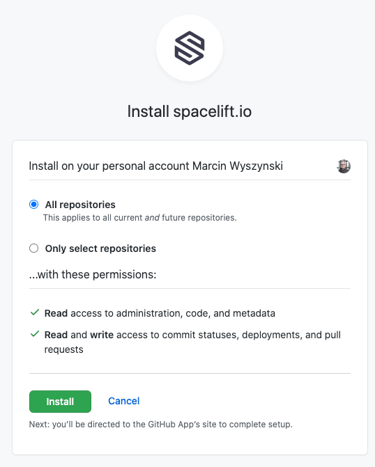Installing Spacelift for all repositories