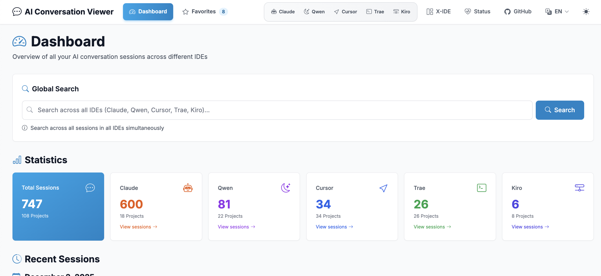 Main Dashboard