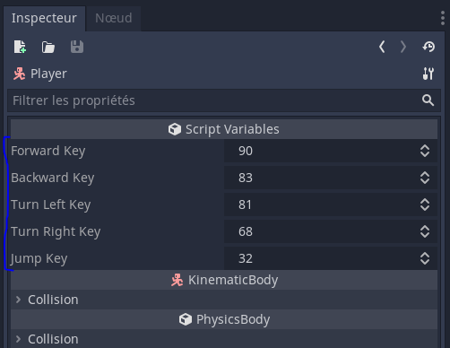 Godot player keys preview