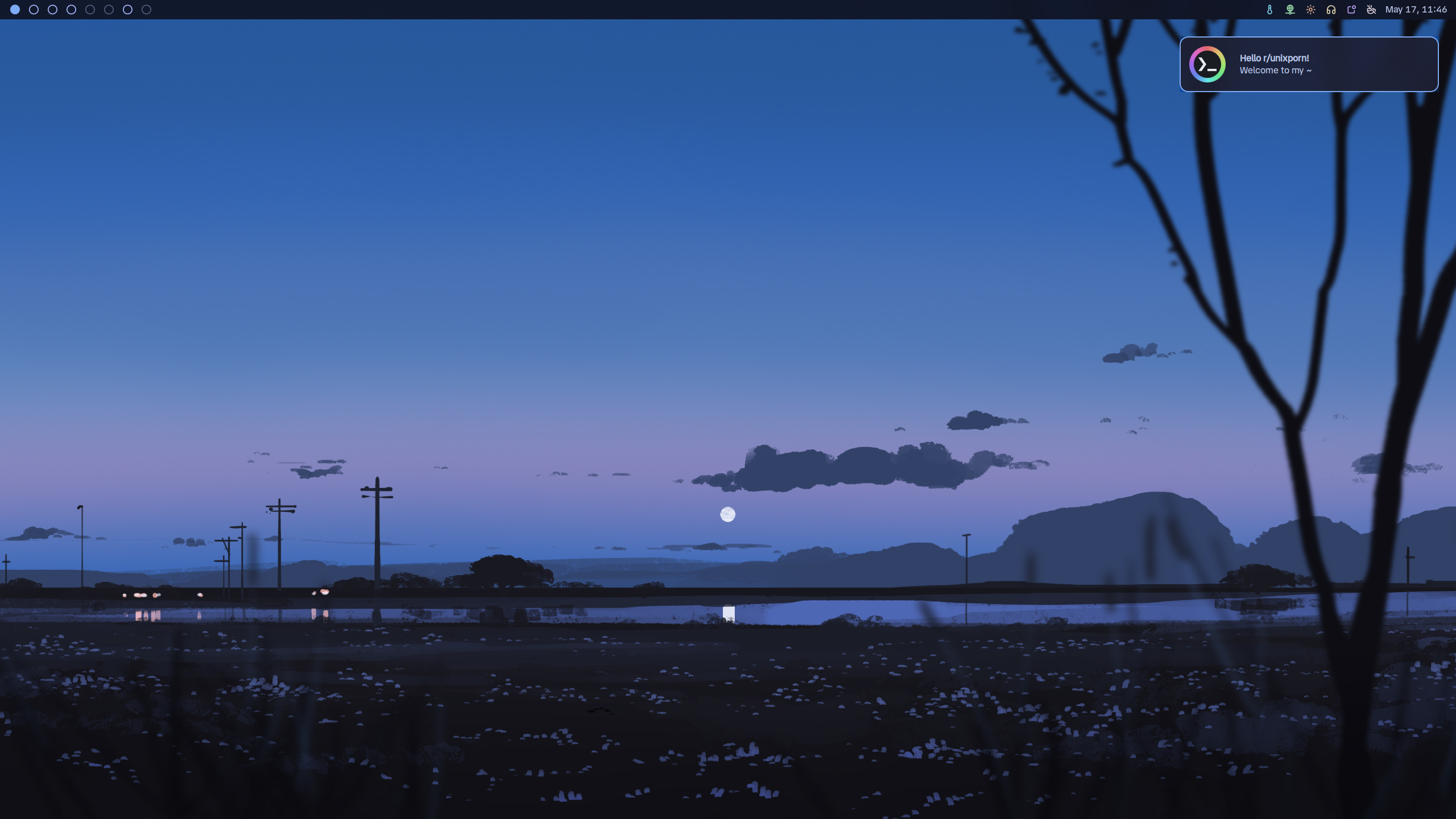 Screenshot of clean system