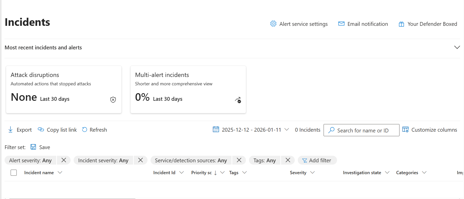 Incident Page