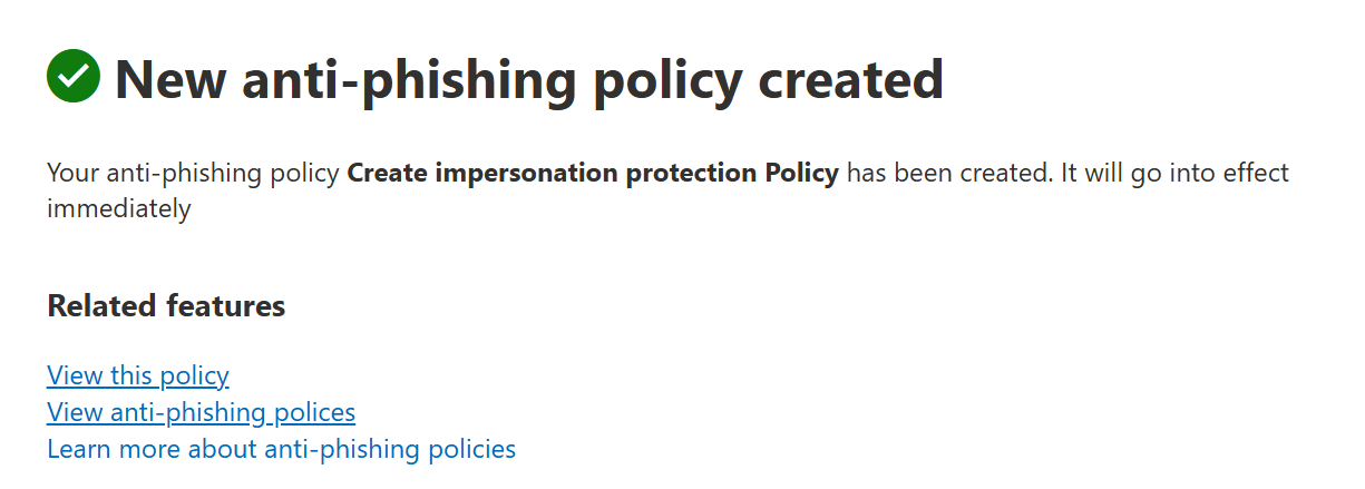 Impersonation Protection Policy