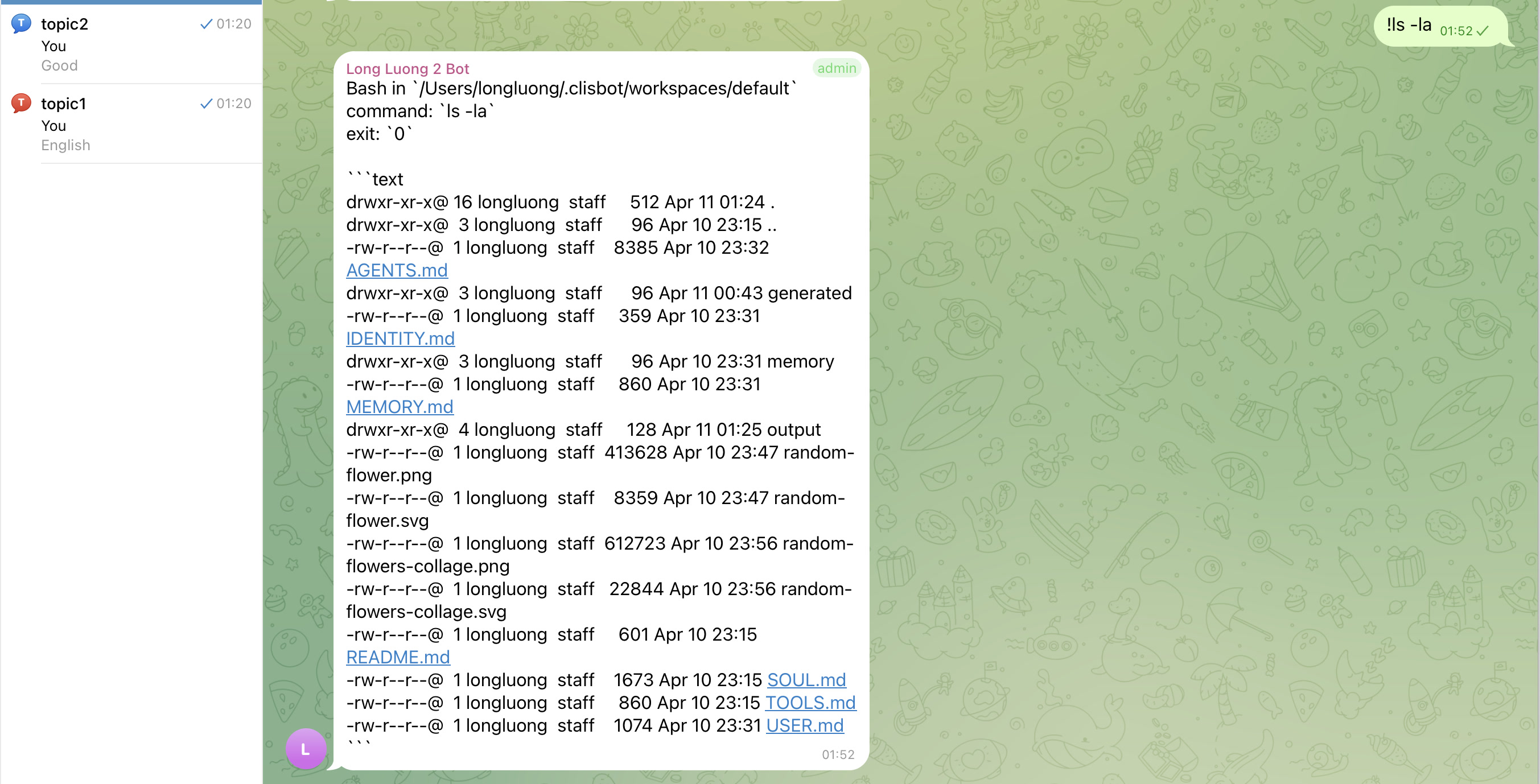 Telegram topic showcase 3
