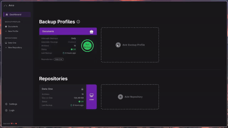 Arco screenshot 1