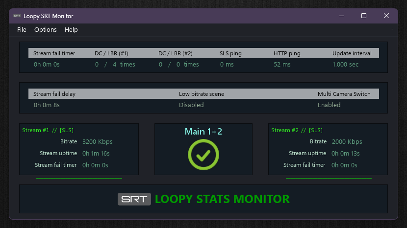 Loopy SRT Stats Monitor