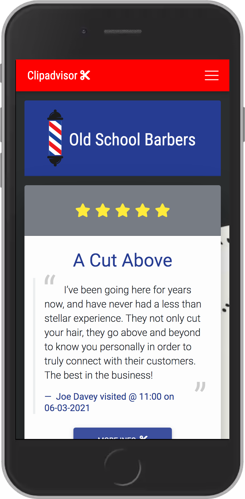 Clipadvisor Barbers categorised pages