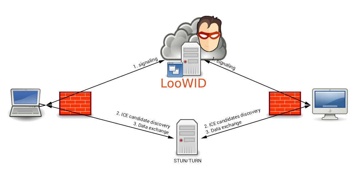 LooWID's TURN connection diagram