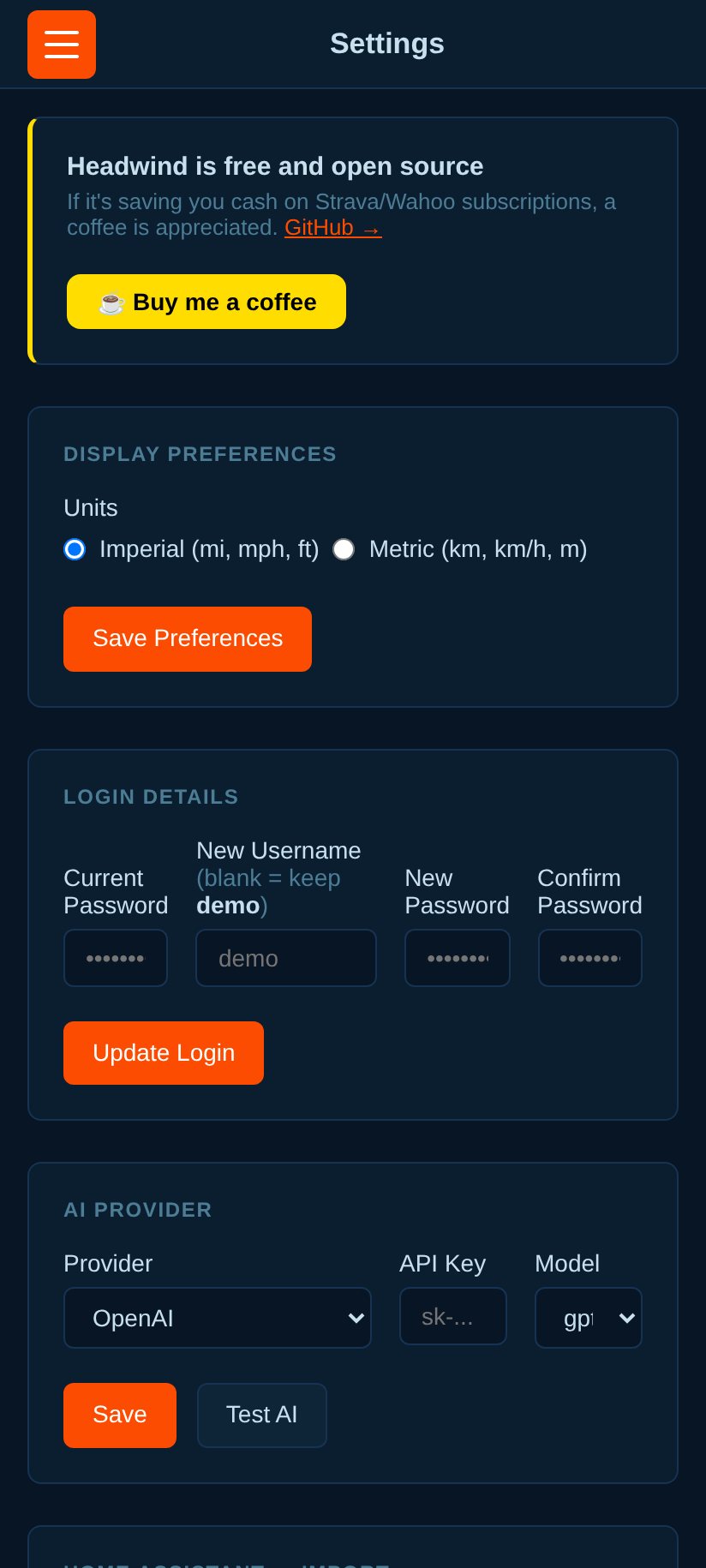 Settings. Settings.