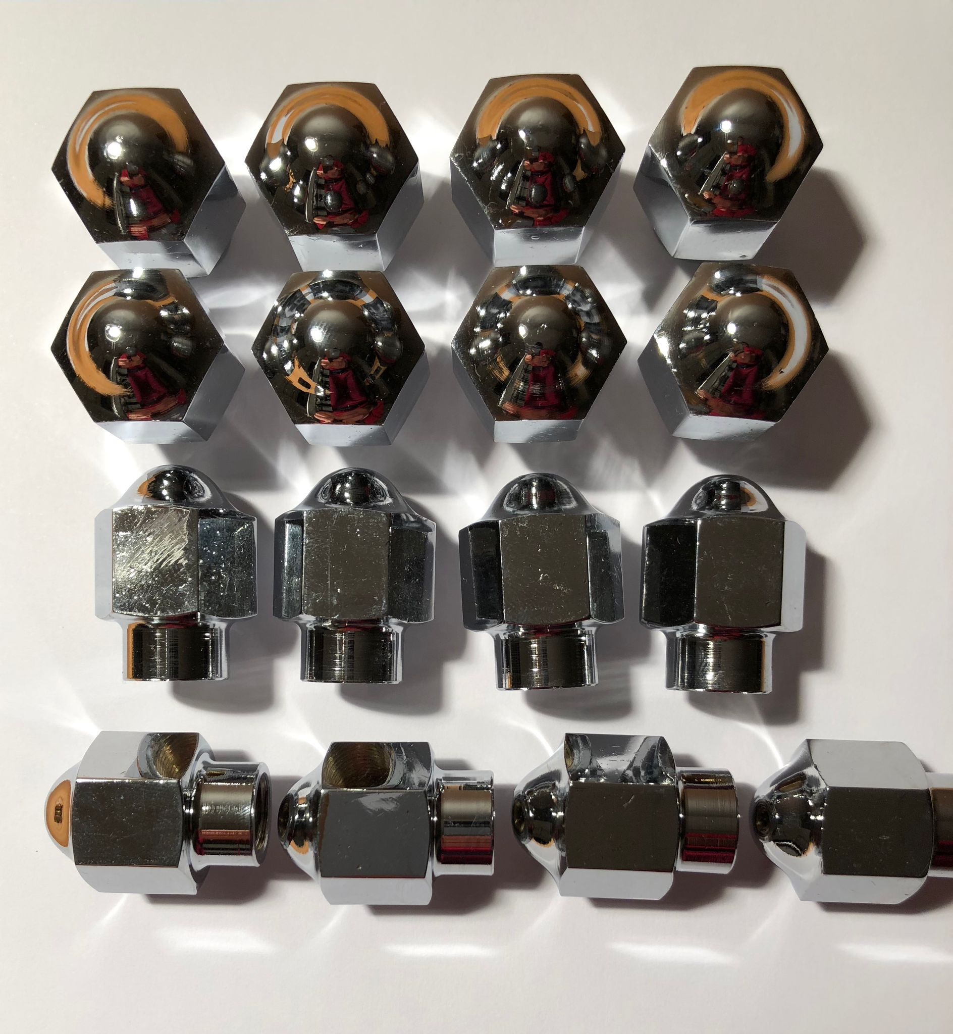 Dadi ruota nascosti cromati CH22 M12×1.5 per Balilla Lusso