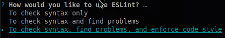 use eslint