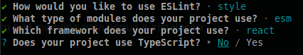 use eslint