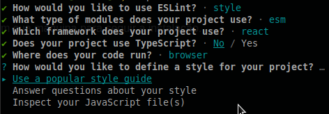 use eslint