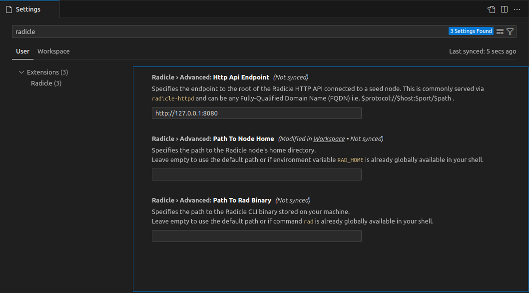 Extension configurations