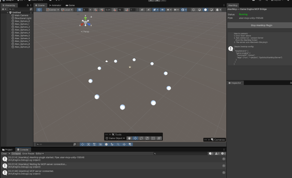 AkerMCP in Action — Unity