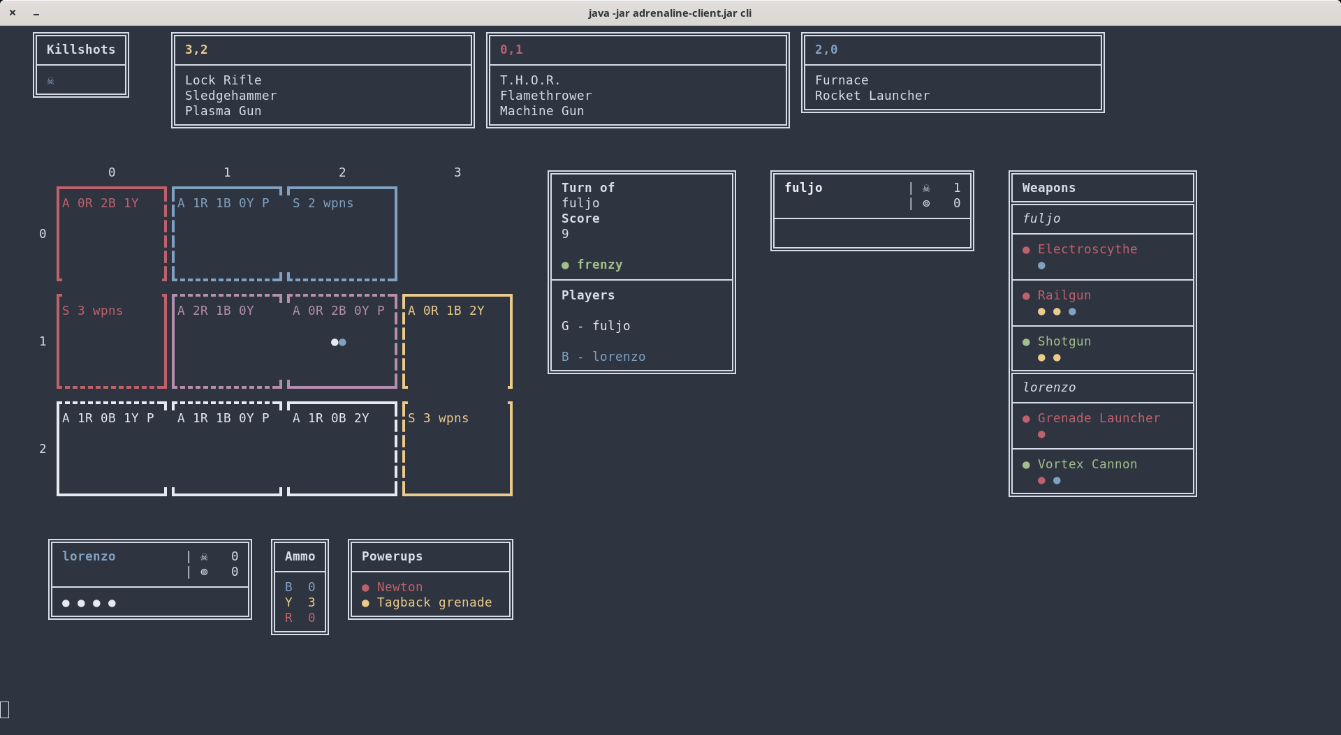 Match screen in CLI