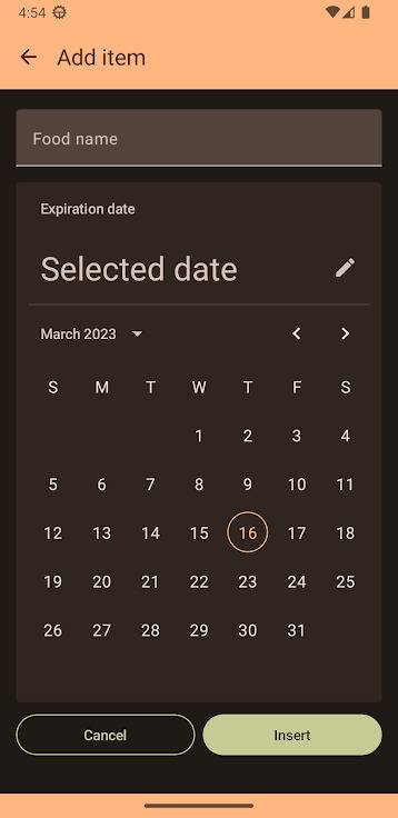 Screenshot 4 of Food Expiration Dates — opens full size