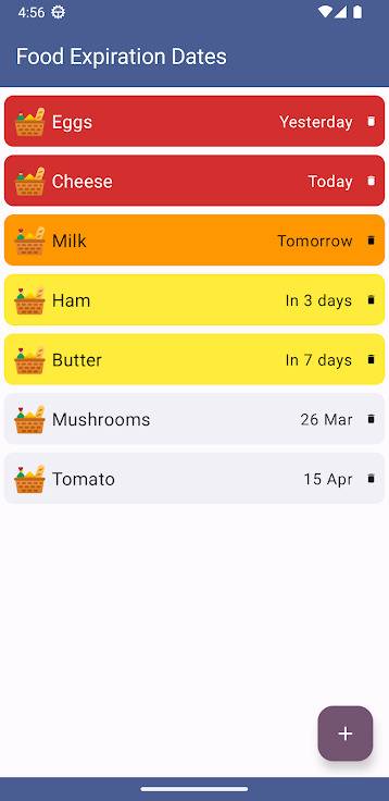 Screenshot 6 of Food Expiration Dates — opens full size