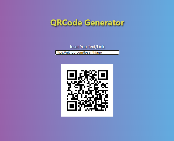 GitHub - thiago-dosantos/qrcode-generator-react: QRCode Generator in React