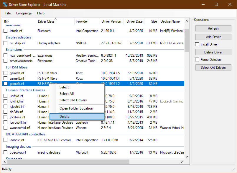 DriverStore Explorer v0.10.15 Screenshot