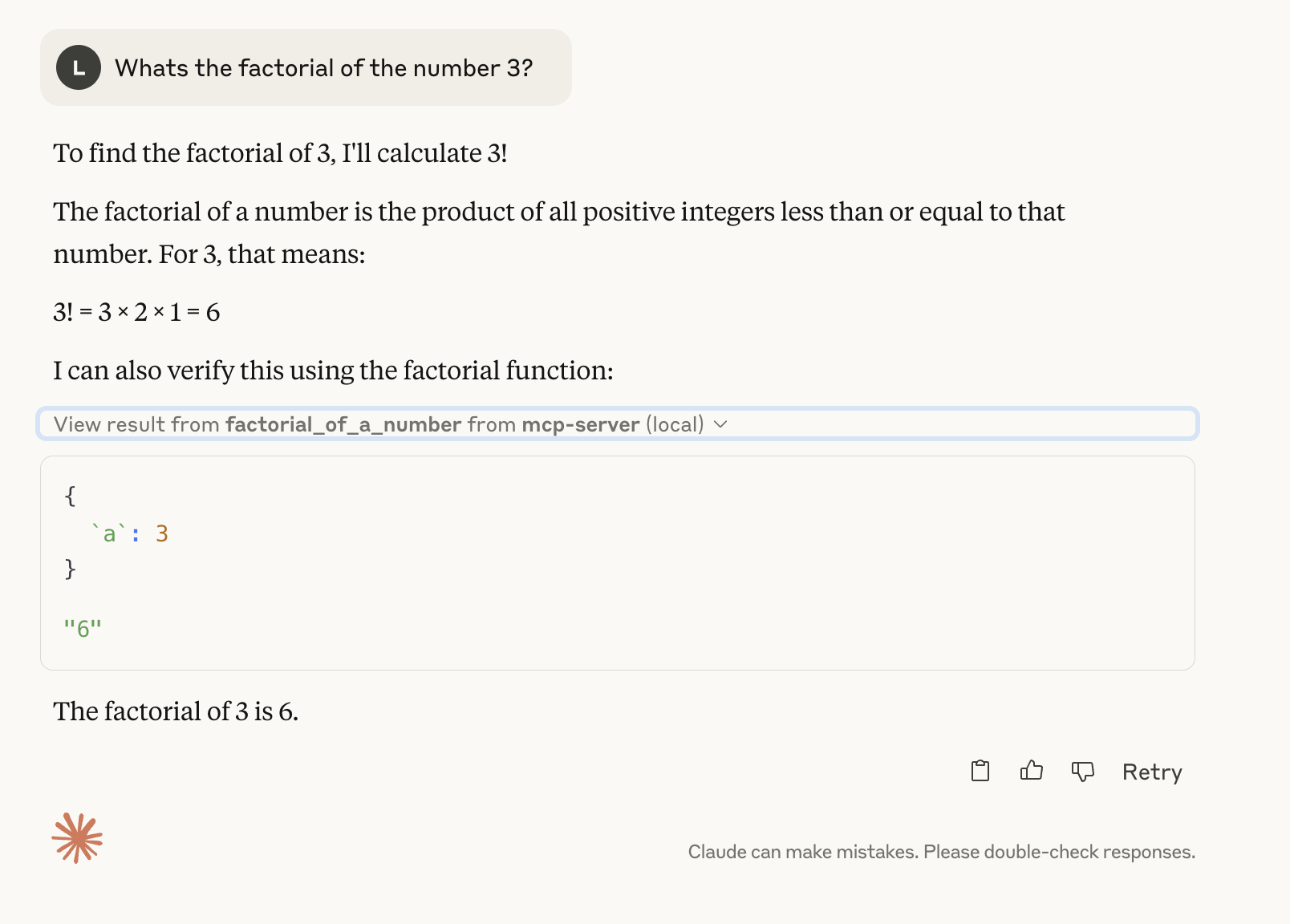 factorial function used