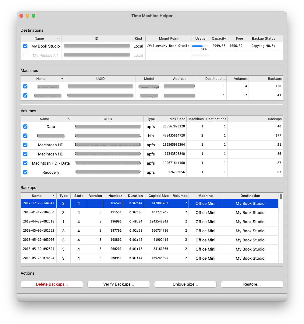 Time Machine Helper App