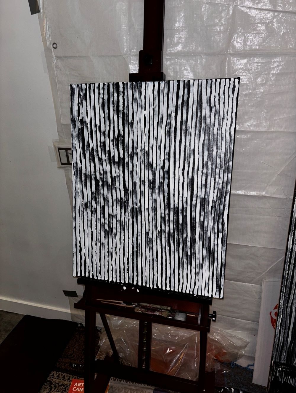 Third studio: painting in progress