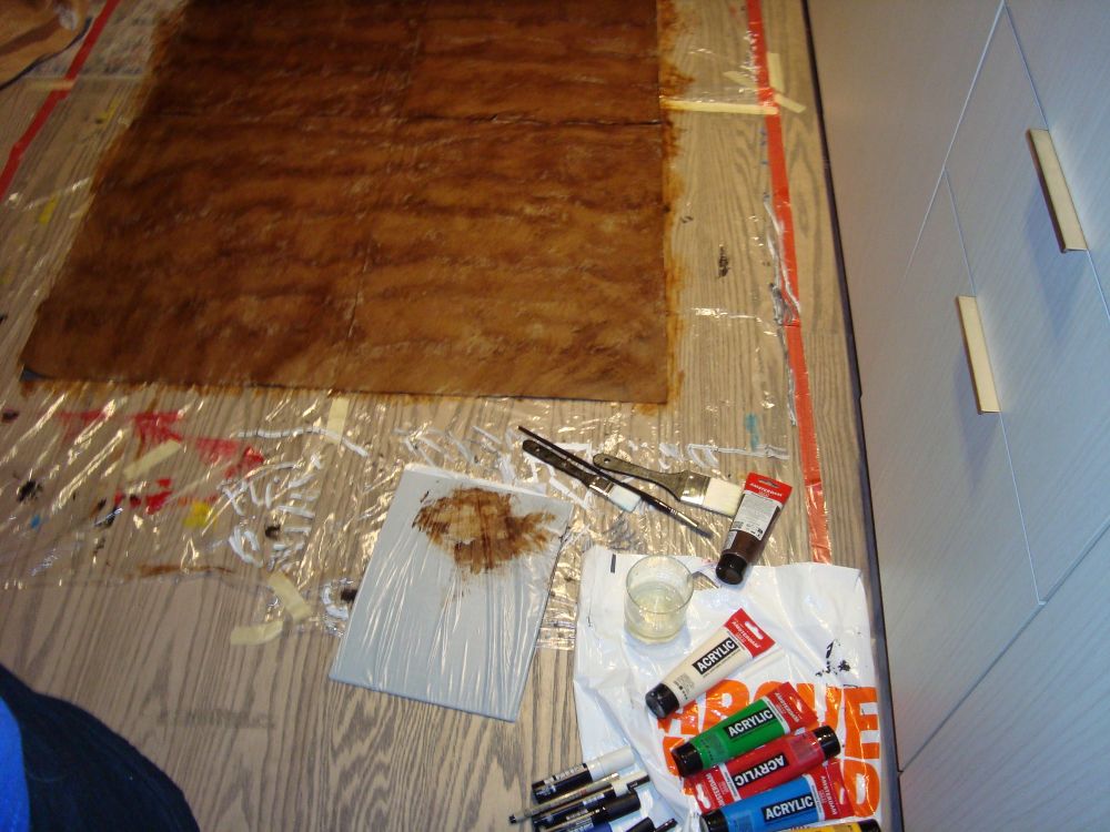 First studio: painting process