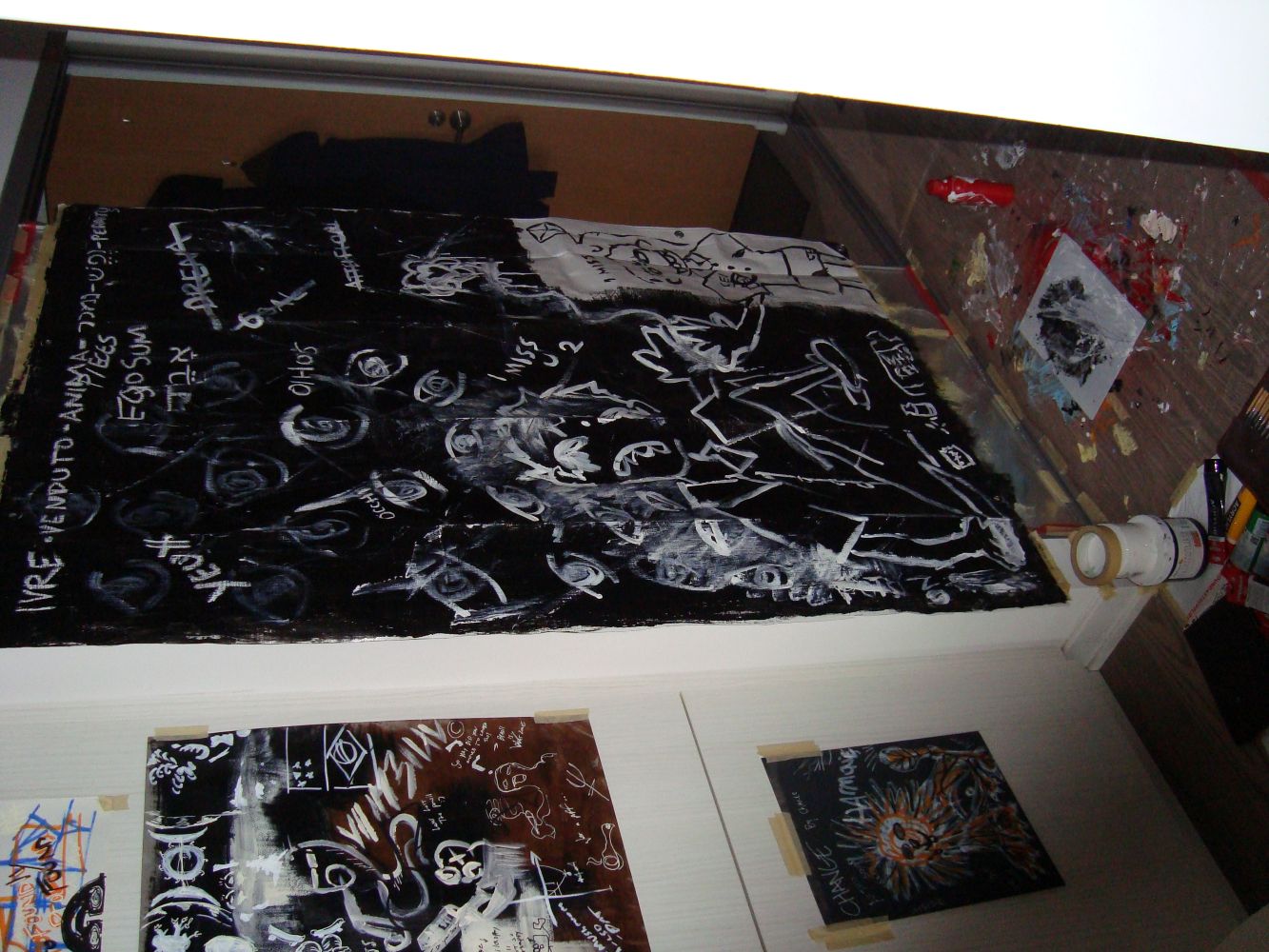 First studio: finished painting on wall